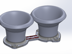 Cornet siamois court - Weber 45DCOE